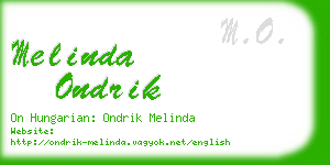 melinda ondrik business card